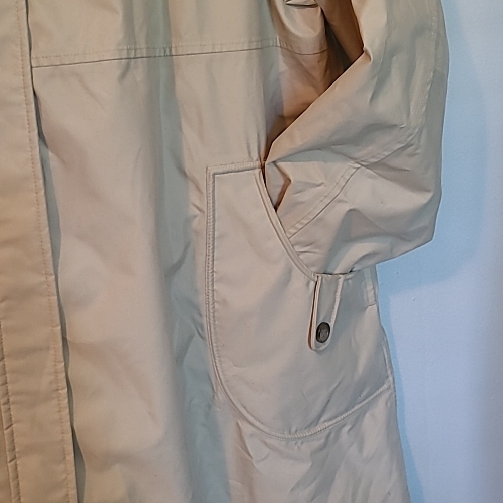 Lands End Wmns 2X Trench Rain Coat Khaki Tan Fall Spring Transitional Outdoors - Picture 6 of 15